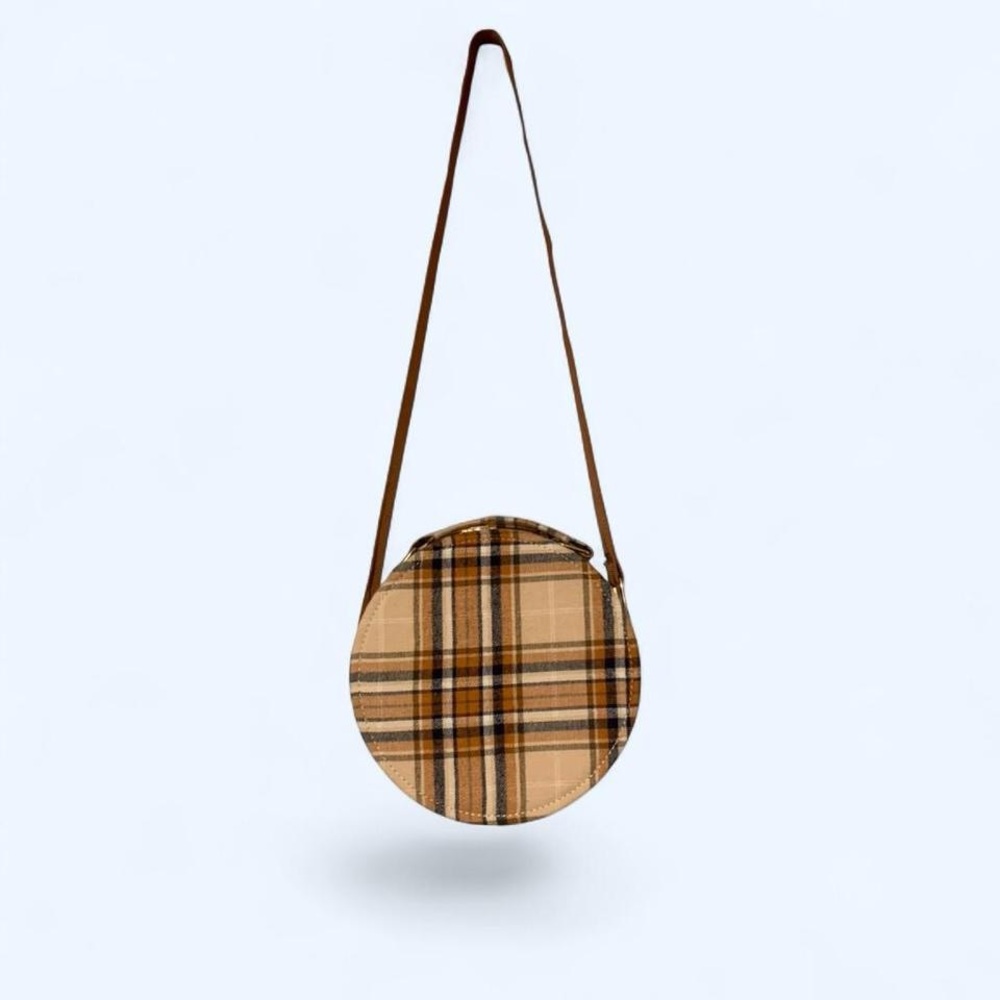 Faux Burberry Plaid Crossbody Bag